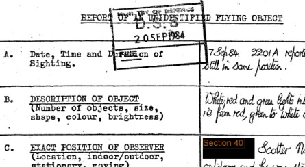 Dešimtys tūkstančių žmonių liudijimų prieinami puslapyje ufos.nationalarchives.gov.uk