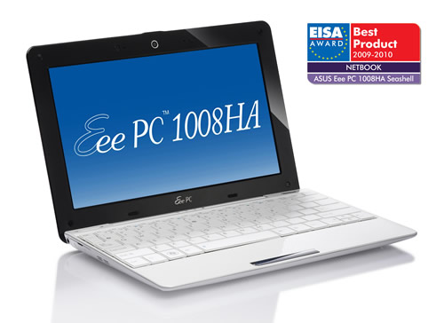 „Eee PC 1008HA“ („Seashell“)