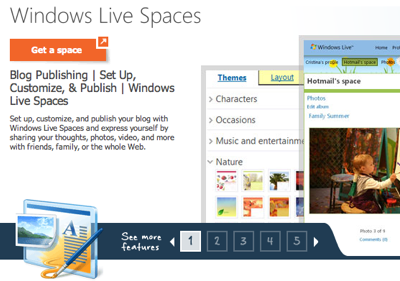 „Windows Live Spaces“ užsidaro