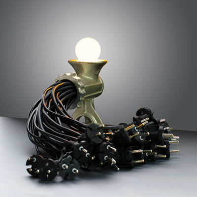 Šią unikalią lempą sukūrė menininkas Reima Honkasalo iš Suomijos (tokiekitokie.lt foto)