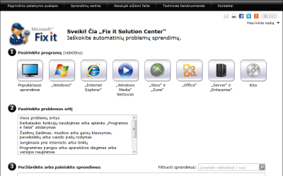 „Microsoft Fix It“ – jau lietuvių kalba