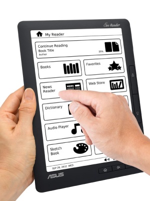 „ASUS Eee Reader DR900“ – elektroninis knygų skaitytuvas su 9 colių įstrižainės lietimui jautriu ekranu