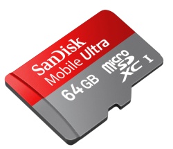 „Sandisk“ pristatė 64 GB talpos „microSDXC“ kortelę