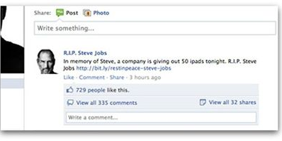 „Facebook“ sukčiai naudojasi Steve‘o Jobso mirtimi