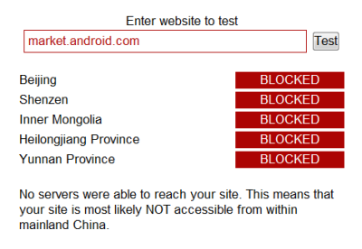 Kinija užblokavo „Android Market“