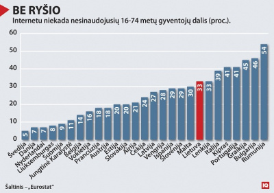 Daugiau interneto vartotojų – ten, kur šalčiau