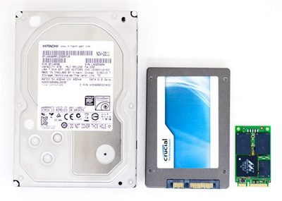 3,5″ standusis diskas, 2,5″ SSD ir SSD su „mSATA“ sąsaja