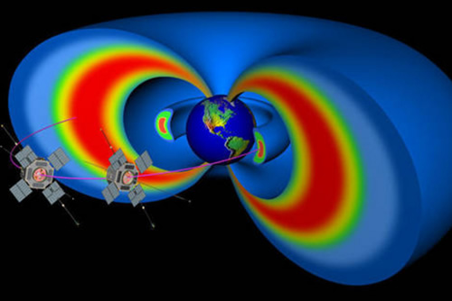 RBSP palydovai Van Alleno žieduose (NASA nuotr.)