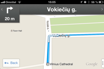 „Google Navigation“ jau veikia ir Lietuvoje