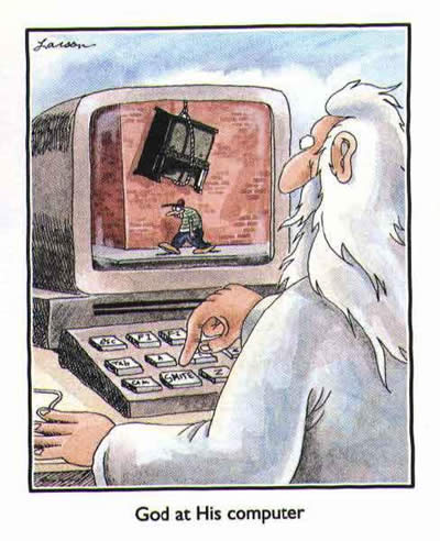Dievas irgi dirba kompiuteriu