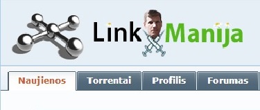 „Linkomanija.net“ savo logotipe tarp švirkštų pavaizdavo buvusį antipiratinės asociacijos vadovą Vytą Simanavičių