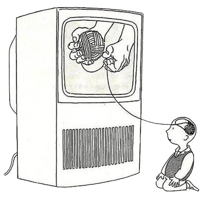 Ką vaikai dedasi į galvą žiūrėdami TV?