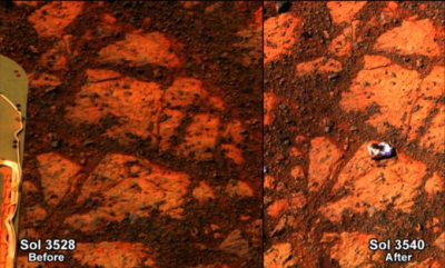 Astrobiologas dėl marsaeigio „Opportunity“ Marse nufotografuoto objekto NASA padavė į teismą