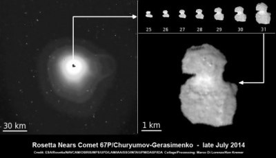 Trečiadienį ESA zondas pasieks dvigalvę Čuriumovo-Gerasimenkos kometą