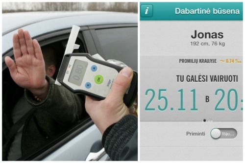 Nauja programėlė vairuotojams: ar gali telefonas pakeisti alkotesterį?