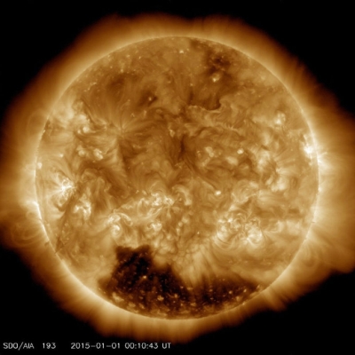 NASA nufotografavo šimtus kartų už Žemę didesnę Saulės kiaurymę