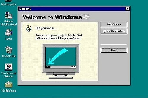 „Windows 95“ švenčia 20-ąjį gimtadienį