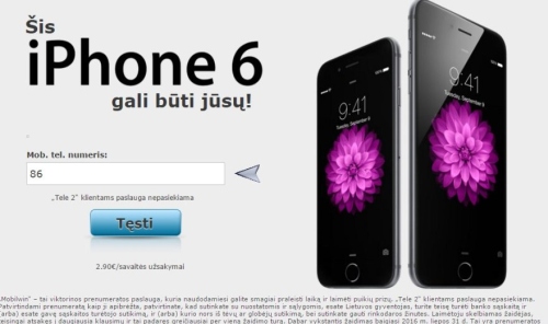 „Mobilwin“ internetinė loterija daliai vartotojų lemia išaugusias mobiliojo ryšio sąskaitas