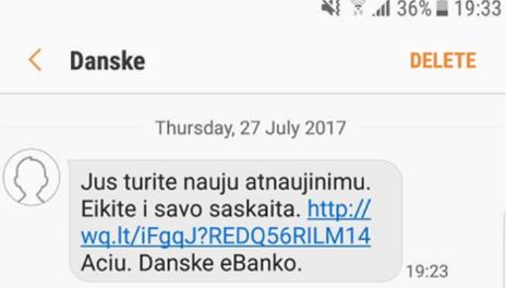 Dėmesio: plinta apgaulingos SMS žinutės