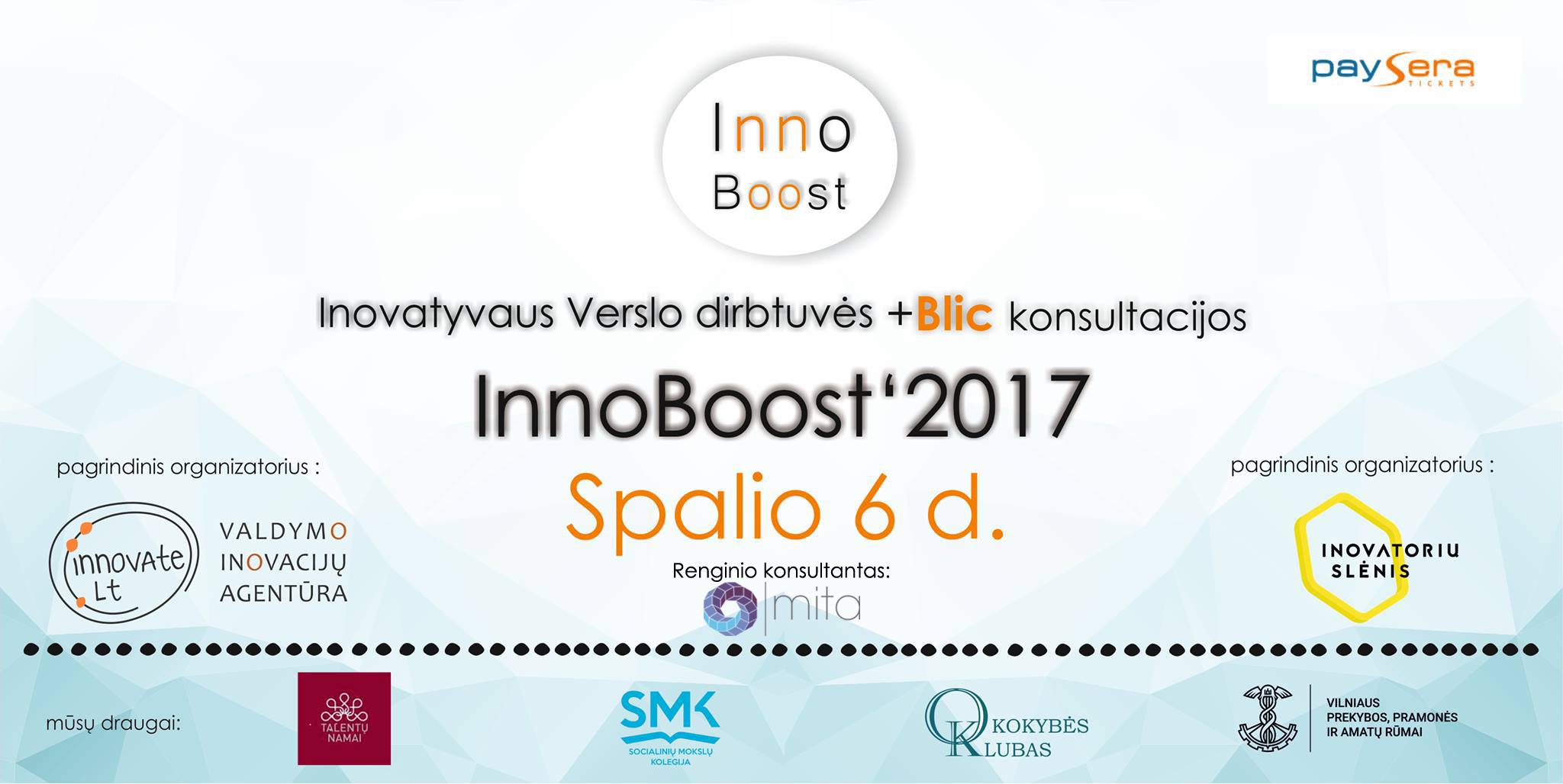 Vilniuje pirmą kartą rengiamos smulkaus verslo dirbtuvės „InnoBoost'17“ kalbės apie kasdienes inovacijas