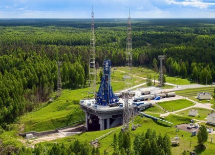 Plesecko kosmodromas Rusijos šiaurėje, kur vykdomi palydovinių ginklų bandymai © „Roscosmos“