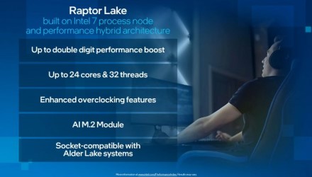 „Intel“ pademonstravo „Raptor Lake“ procesorių su 24 branduoliais ir 16 gijų