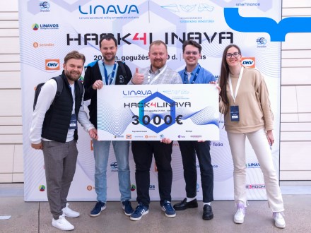 Hakatono „Hack4Linava“ nugalėtojai – „Baltic Amadeus“ komanda