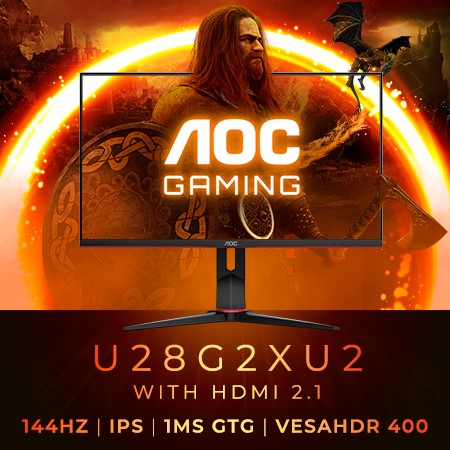 „AOC GAMING U28G2XU2“ leidžia žaisti 4K žaidimus už prieinamą kainą