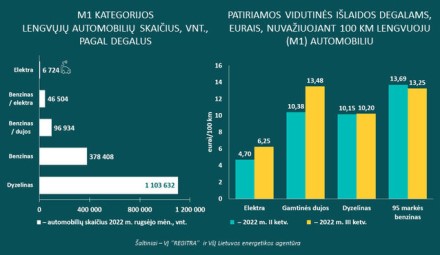 LEA: važiuoti naudojant elektros energiją du kartus pigiau