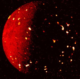 Jupiterio palydovas Ijo / NASA/JPL-Caltech/SwRI/ASI/INAF/JIRAM