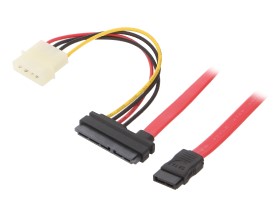 Adapteris su Molex jungtimi SATA diskui prijungti prie tipinio PC kompiuterio korpuso