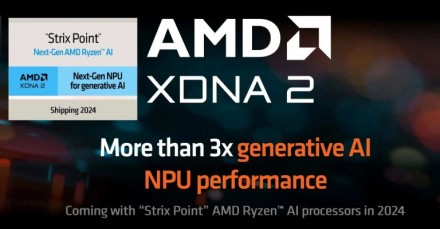 AMD pranešė apie XDNA 2 NPU DI architektūrą sekančios kartos „Strix Point“ mobiliems procesoriams