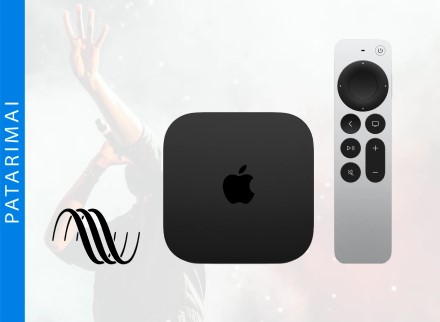 Kaip įjungti lossless garso formatą „Music“ aplikacijoje „Apple TV“