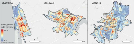 Palydoviniai duomenys padeda stebėti karščio salas miestuose