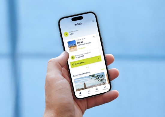 „airBaltic“ pristato naują mobiliąją programėlę