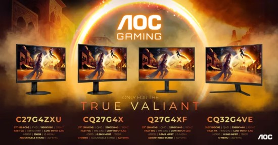 „AOC GAMING G4“ monitorių liniją papildė keturi nauji modeliai