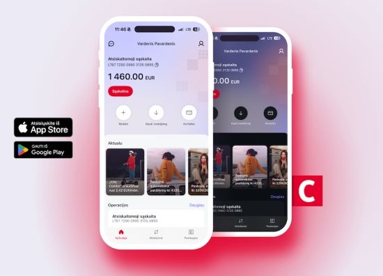 „Citadele“ bankas pristato atnaujintą mobiliąją programėlę