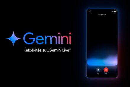 Balso pokalbių funkcija „Gemini Live“ pradeda veikti lietuvių kalba