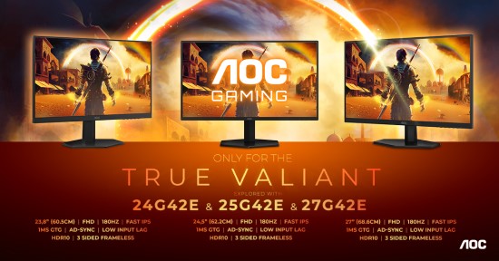 Daug hercų kiekvienam – įspūdingi ir prieinami žaidimų monitoriai AOC GAMING G42