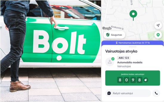 Įsėdimo kodo funkcija. „Bolt“ nuotr.